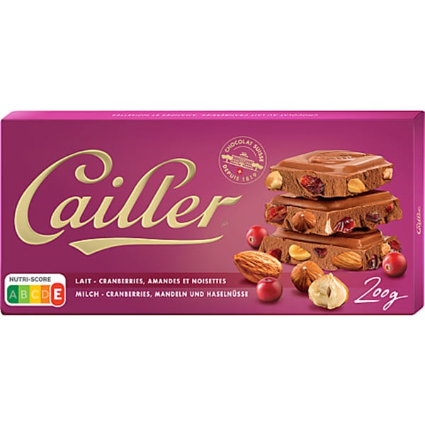 Cailler Milch-Cranberries 200g
